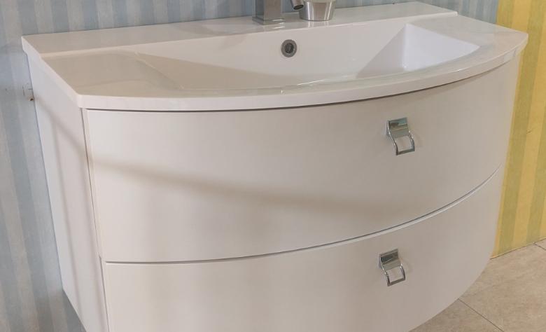 MOBILIARIO PARA BAÑO DE SALGAR LAMINADO BLANCO ENCIMERA DE RESINA